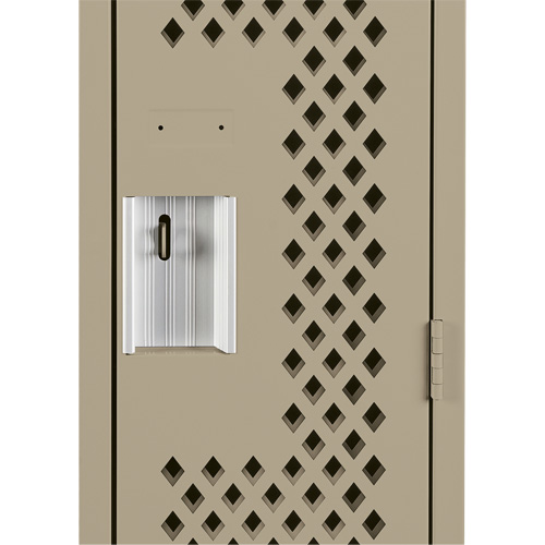 Clean Line Lockers, 12" x 15" x 72", Steel, Beige, Rivet (Assembled), Perforated Moffatt Supply & Specialties