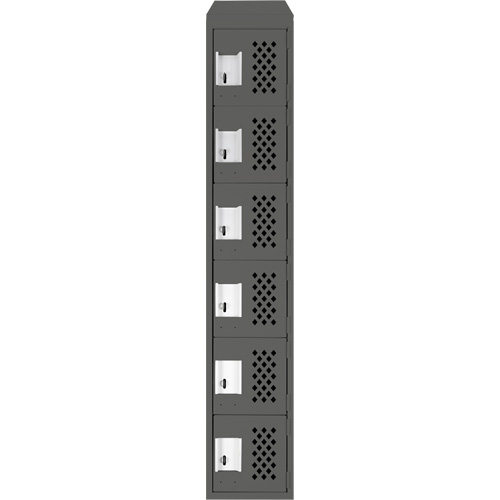 Petits casiers &eacute;conomiques assembl&eacute;s et perfor&eacute;s Clean Line, 6 niveaux, 18" x 72" x 12", Acier Moffatt Supply & Specialties