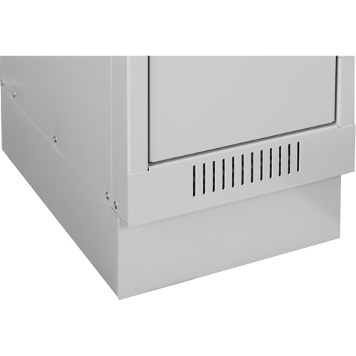 Clean Line Economy Lockers Recessed Base, 1 Banks, 4" H x 12" W x 18" D, Grey, Steel Moffatt Supply & Specialties