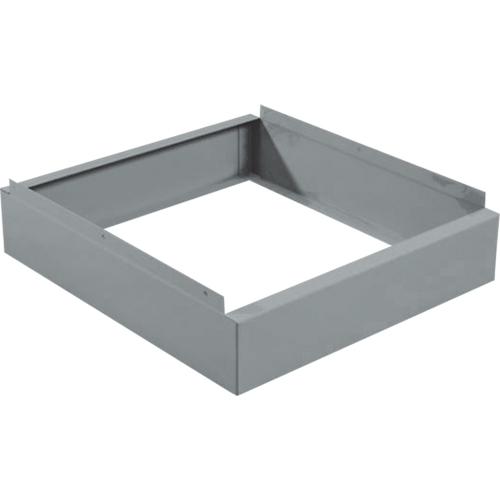 Clean Line Economy Lockers Recessed Base, 1 Banks, 4" H x 12" W x 18" D, Grey, Steel Moffatt Supply & Specialties