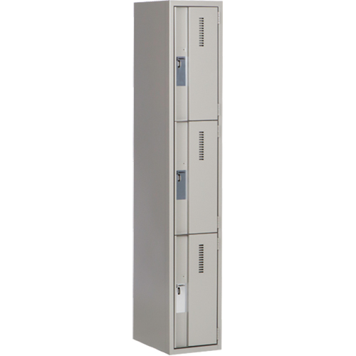Casiers robustes Concorde, 3 niveaux, 12" x 18" x 72", Acier, Gris, Soud&eacute; (assembl&eacute;) Moffatt Supply & Specialties