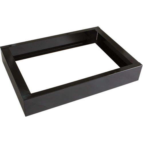 Base encastr&eacute;e pour casiers robustes enti&egrave;rement soud&eacute;e Concorde, 2 Blocs, 4" lo x 24" la x 17" p, Noir, Acier Moffatt Supply & Specialties