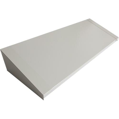 All-Welded Concorde - Heavy-Duty Lockers Sloping Top, 4 Bank, 18" D x 48" W x 6" H, Grey, Steel Moffatt Supply & Specialties