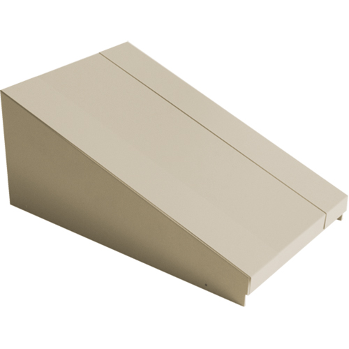 Dessus inclin&eacute; pour casiers robustes enti&egrave;rement soud&eacute; Concorde, Bloc de 1, 18" p x 12" la x 6" ha, Beige, Acier Moffatt Supply & Specialties