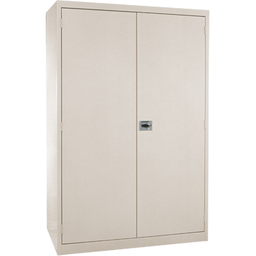Armoires de rangement Hi-Boy profondes, Acier, 4 Tablettes, 72" h x 36" la x 24" P, Beige Moffatt Supply & Specialties