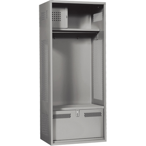 Casier pour &eacute;quipement, Acier, 24" la x 24" p x 72" h, Gris Moffatt Supply & Specialties