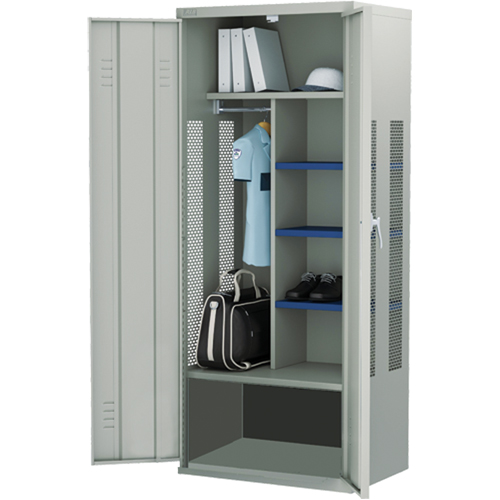 Casier pour &eacute;quipement, Acier, 36" la x 24" p x 72" h, Gris Moffatt Supply & Specialties