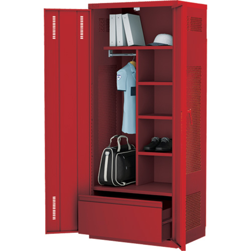 Casier de luxe pour &eacute;quipement, Acier, 36" la x 24" p x 72" h, Rouge Moffatt Supply & Specialties