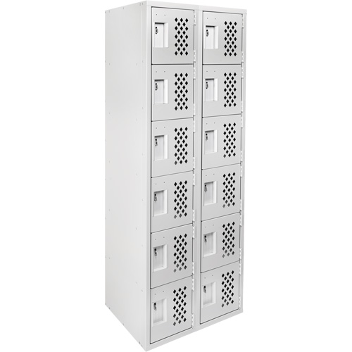 Clean Line Lockerettes, 6 -tier, Bank of 2, 18" x 72" x 12", Steel Moffatt Supply & Specialties