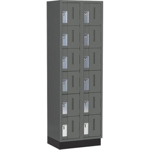 Casiers robustes Concorde, 6 niveaux, Bloc de 2, 24" x 18" x 76", Acier, Charbon, Soud&eacute; (assembl&eacute;) Moffatt Supply & Specialties