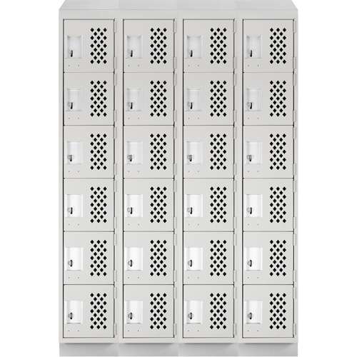 Casiers &eacute;conomiques perfor&eacute;s et assembl&eacute;s Clean Line, 6 niveaux, Bloc de 4, 18" x 72" x 12", Acier Moffatt Supply & Specialties