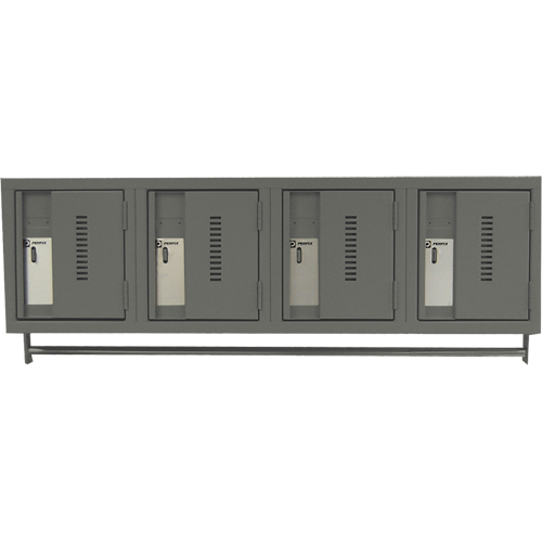 Wall Hung Lockers - Heavy Duty, Bank of 4, 18" x 12" x 12", Steel Moffatt Supply & Specialties