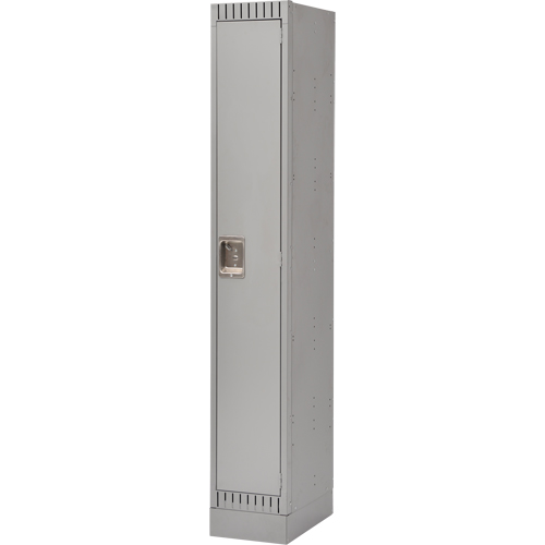 Assembled Lockers, 12" x 18" x 72", Steel, Grey, Rivet (Assembled) Moffatt Supply & Specialties