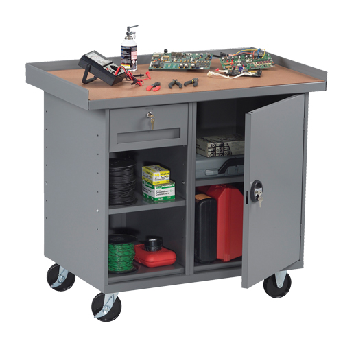 Mobile Workbench Cabinet, Laminate Surface Moffatt Supply & Specialties