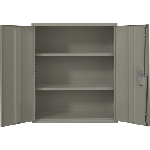 Armoire de rangement Lo-Boy, Acier, 2 Tablettes, 40" h x 36" la x 18" P, Gris Moffatt Supply & Specialties