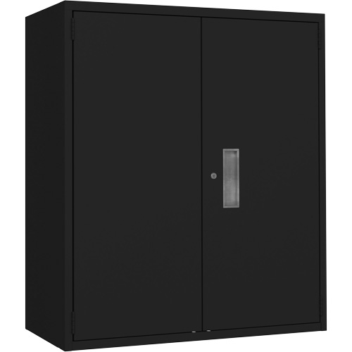 Armoire de rangement Lo-Boy, Acier, 2 Tablettes, 42" h x 36" la x 18" P, Noir Moffatt Supply & Specialties
