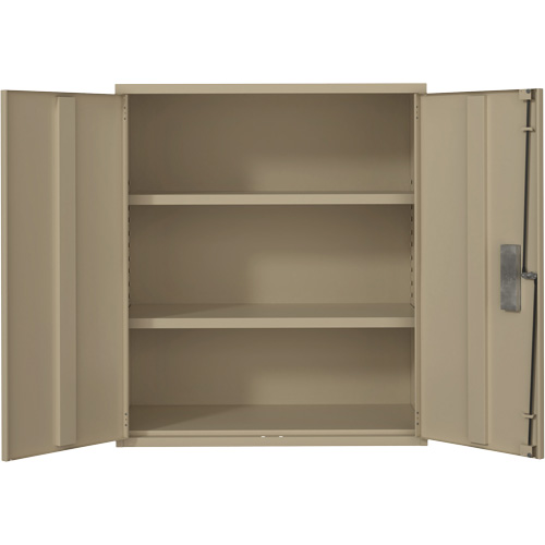 Armoire de rangement Lo-Boy, Acier, 2 Tablettes, 40" h x 36" la x 18" P, Beige Moffatt Supply & Specialties
