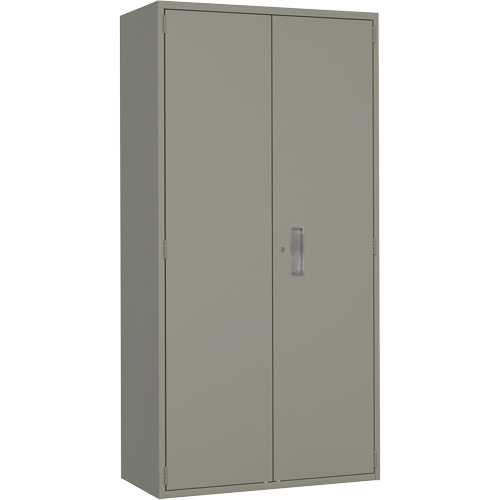 Hi-Boy Storage Cabinet, Steel, 4 Shelves, 72" H x 36" W x 18" D, Grey Moffatt Supply & Specialties