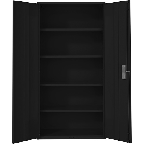 Armoire de rangement Hi-Boy, Acier, 4 Tablettes, 72" h x 36" la x 18" P, Noir Moffatt Supply & Specialties
