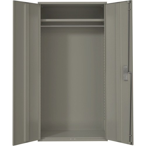 Armoire garde-robe, Acier, 36" la x 18" p x 72" h, Gris Moffatt Supply & Specialties