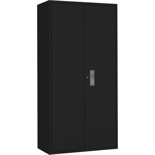 Armoire de rangements combin&eacute;s, Acier, 6 Tablettes, 72" h x 36" la x 18" P, Noir Moffatt Supply & Specialties