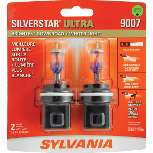 9007 SilverStar&reg; Ultra Headlight Bulb, Halogen, 55 W/65 W, White Moffatt Supply & Specialties