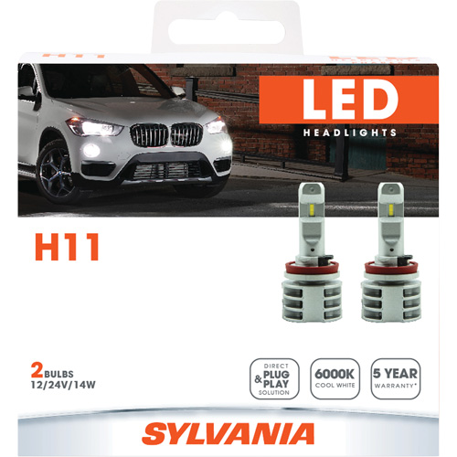 H11 Headlight Bulb, LED, 13.2 W/17 W, White Moffatt Supply & Specialties