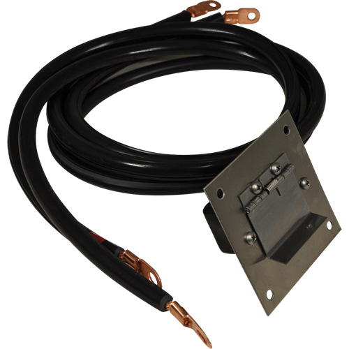 Panneau de douille polaris&eacute;e en acier inoxydable &agrave; brancher, 4 AWG, C&acirc;ble 5' Moffatt Supply & Specialties