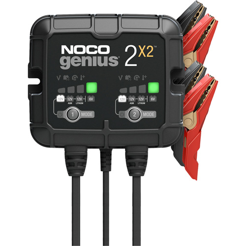 Genius&reg; 2X2 2-Bank, 4-Amp Battery Charger Moffatt Supply & Specialties