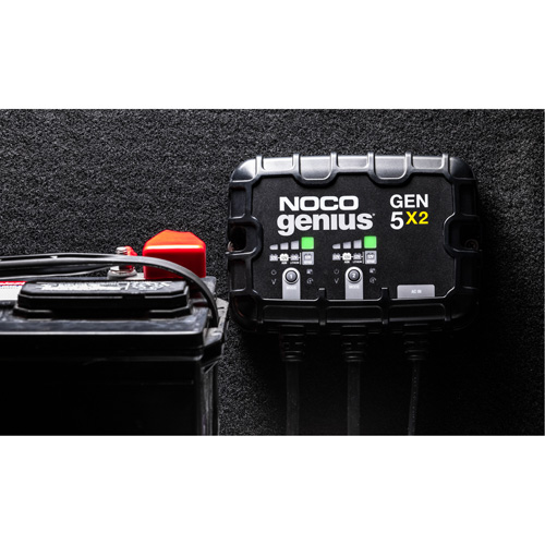 Chargeur de batterie embarqu&eacute; &agrave; 2 sorties de 10 amp&egrave;res Gen5X2 Genius Moffatt Supply & Specialties