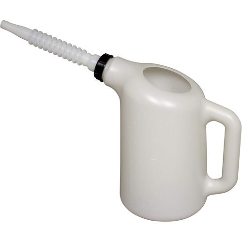 Oil Dispenser with White Spout, Plastic, 6 qt Capacity Moffatt Supply & Specialties