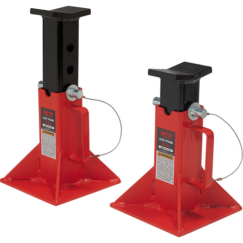 Jack Stands, Locking Pin, 5 tons Capacity, 9-1/2" - 15-3/4" H Moffatt Supply & Specialties