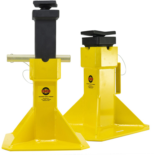 Jack Stands with Adjustable Screw Top Saddle, Locking Pin, 15-1/2" - 20-1/2" H Moffatt Supply & Specialties