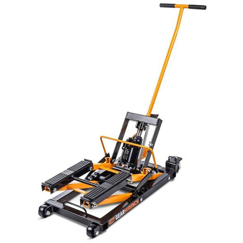 ATV and Motorcycle Jack, 0.75 Ton(s) Capacity, 4-2/3" Lowered, 14-1/2" Raised, Manual Hydraulic Moffatt Supply & Specialties