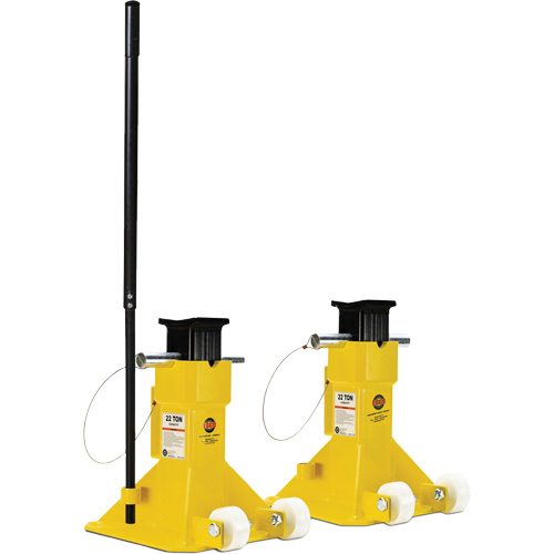 Cric EZ-Wheel, Tige verrouillable, Capacit&eacute; de 22 tonnes, 13-1/2" - 20" h Moffatt Supply & Specialties