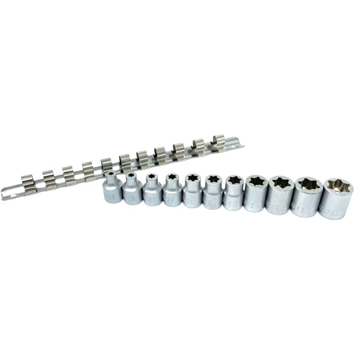 Jeu de douilles Flat-Cut E-"Star", 11 Morceaux, Prise de 3/8" Moffatt Supply & Specialties