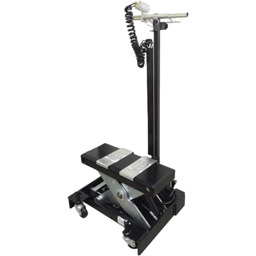 Low Profile Floor Service Jack, 12 Ton(s) Capacity, 7-1/2" Lowered, 15" Raised, Air Hydraulic Moffatt Supply & Specialties