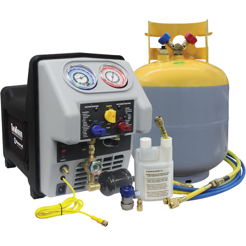 Twin Turbo Refrigerant Recovery System with 50 Lb DOT Tank Moffatt Supply & Specialties