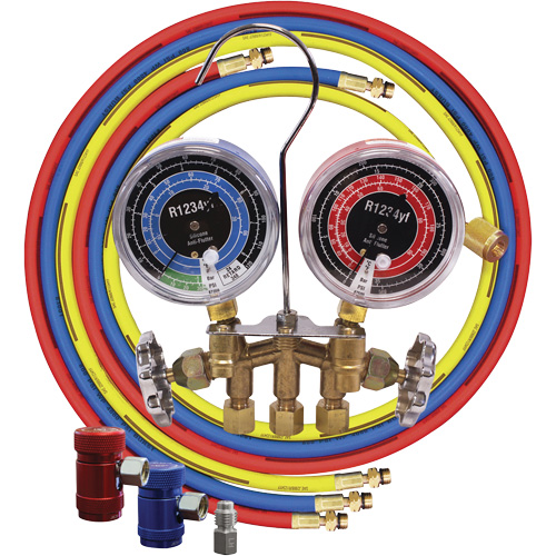 Jeu de manom&egrave;tres collecteurs en laiton avec coupleurs Moffatt Supply & Specialties