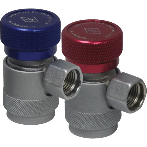 Coupleur rapide manuel R134a c&ocirc;t&eacute; basse pression avec verrouillage de s&eacute;curit&eacute; Moffatt Supply & Specialties