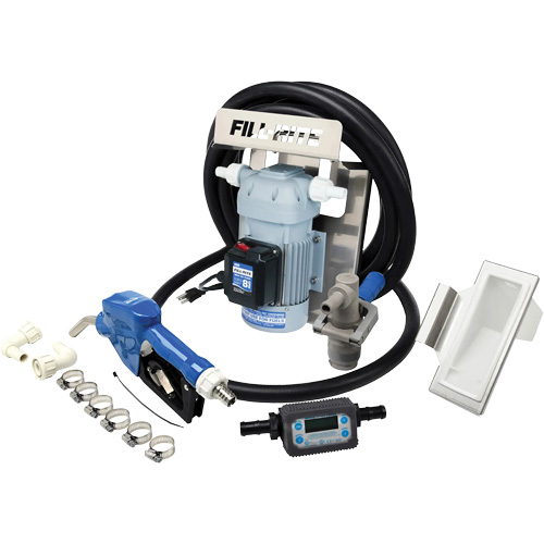 Pompe de transfert de fluide d'&eacute;chappement diesel (DEF) 115 V CA avec support pour cuve GRV, pistolet et compteur Moffatt Supply & Specialties
