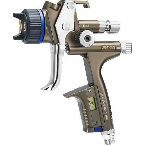 Pistolet de peinture de premi&egrave;re qualit&eacute; pour peinture automobile avec psi num&eacute;rique X5500 RP 1,3 O RPS D, Entr&eacute;e d'air 1/4" NPT, 10,24 pi³/min, Capacit&eacute; 0,6 L/0,9 L, 0,17 psi Moffatt Supply & Specialties