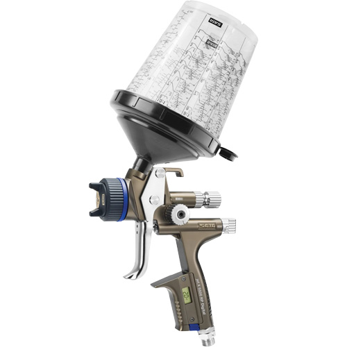 Pistolet de peinture de premi&egrave;re qualit&eacute; pour peinture automobile avec psi num&eacute;rique X5500 RP 1,3 O RPS D, Entr&eacute;e d'air 1/4" NPT, 10,24 pi³/min, Capacit&eacute; 0,6 L/0,9 L, 0,17 psi Moffatt Supply & Specialties