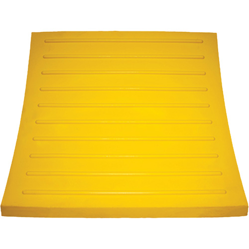 Wheel Chock, Polyurethane, Yellow, 15-1/4" W x 12-1/8" D x 10-3/4" H Moffatt Supply & Specialties