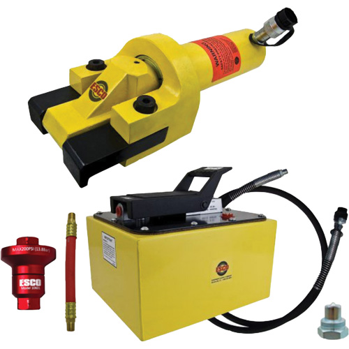 Ensemble de brise-talon pour pneus g&eacute;ants avec pompe hydraulique de 2 gallon Moffatt Supply & Specialties