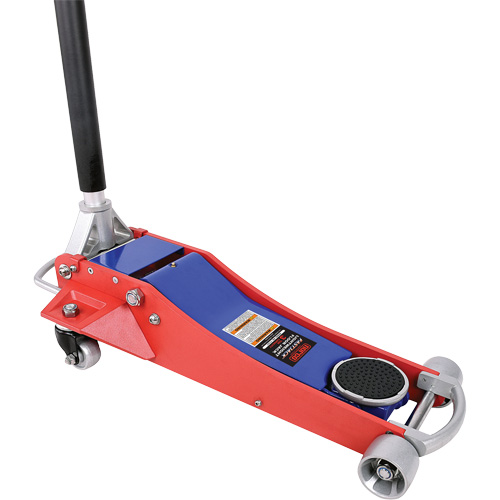 Lightweight Floor Jack, 3 Ton(s) Capacity, 3" Lowered, 19-3/4" Raised, Manual Hydraulic Moffatt Supply & Specialties