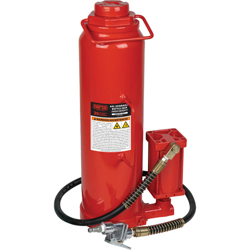 Cric-bouteille hydraulique de hauteur &eacute;lev&eacute;, 30 tonne(s), Air comprim&eacute;/hydraulique, 33-9/10" Hauteur &eacute;lev&eacute;e Moffatt Supply & Specialties