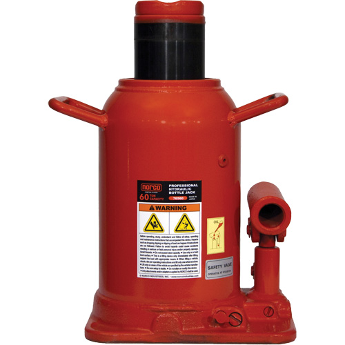 Cric-bouteille professionnel, 60 tonne(s), 18-11/16" Hauteur &eacute;lev&eacute;e Moffatt Supply & Specialties