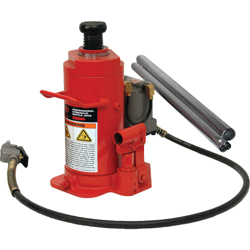 Standard Height Bottle Jack, 12 Ton(s), Air Hydraulic, 19-3/4" Raised Height Moffatt Supply & Specialties