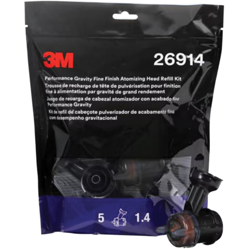 Performance Gravity Fine Finish Atomizing Head - Orange Moffatt Supply & Specialties